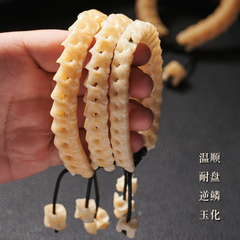 非金属皮质手链 【DL】玉化天然蛇骨手链真蛇骨手串骨质文玩盘玩骨