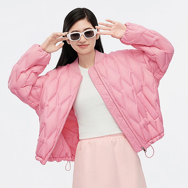 波司登2024秋冬季新款女百搭时尚外套休闲保暖纯色短款羽绒服5306