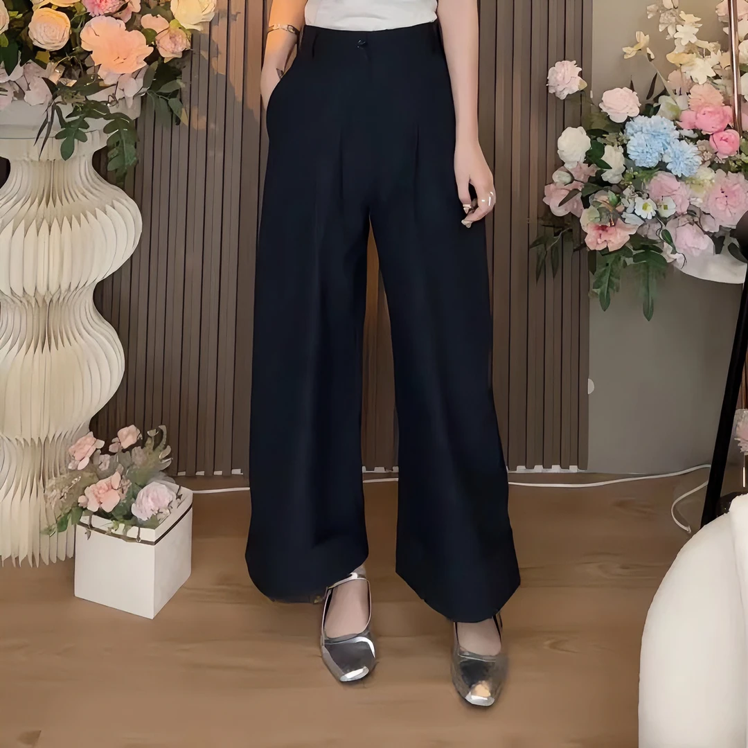 【速干裤】直筒时尚气质设计感设计师宽松夏季高腰西装裤百搭