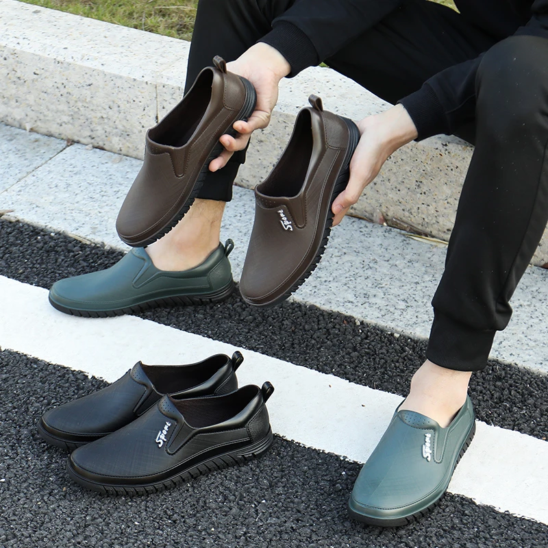 防水雨鞋男款时尚低帮水靴短筒厨房防滑水鞋浅口工作鞋胶鞋新款