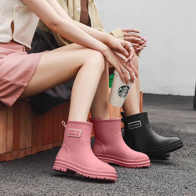 雨靴女时尚2024新款防滑雨鞋中筒防水防滑水鞋轻便防水鞋胶鞋软底