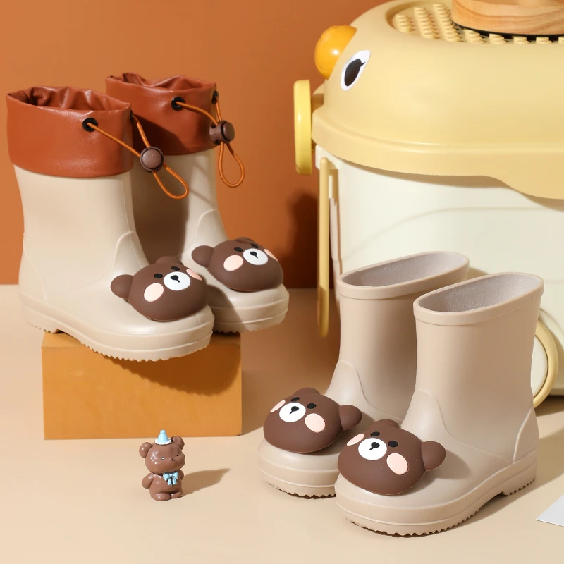 新款儿童雨鞋男童女童幼儿园上学专用轻便胶鞋宝宝防滑雨靴防水鞋