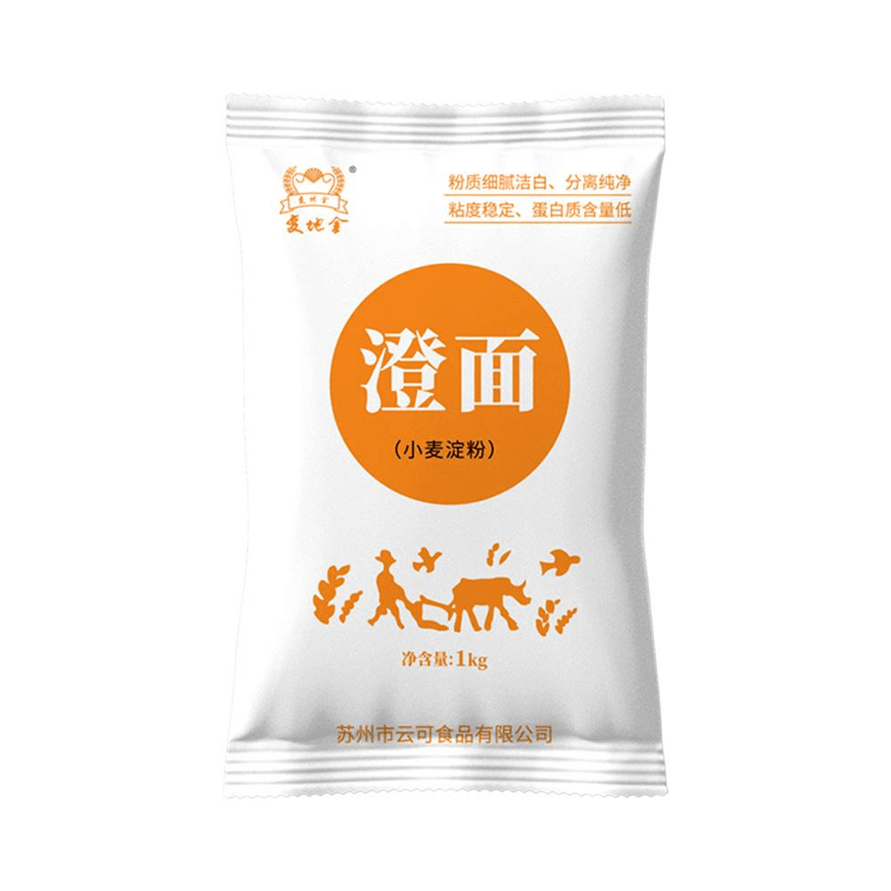 澄粉澄面水晶虾饺肠粉粘米家用凉皮小麦淀粉水晶水饺皮粉笋0g