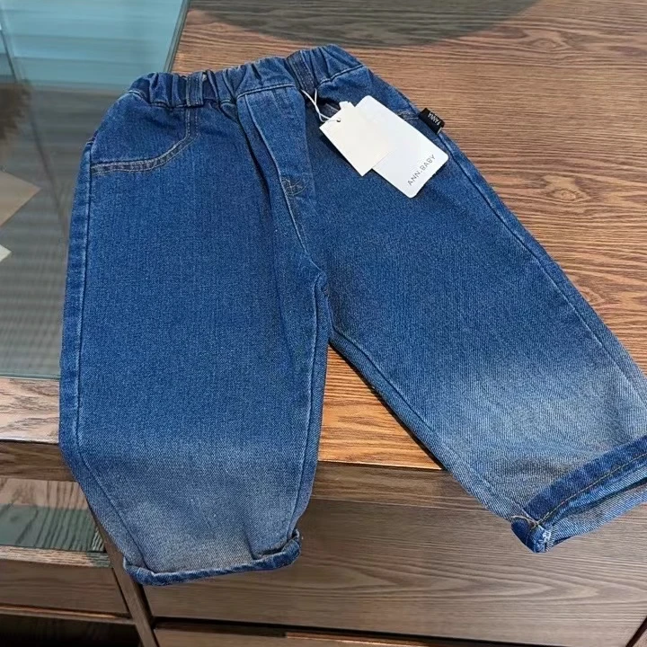 2024秋冬新品儿童渐变牛仔裤长裤男女童