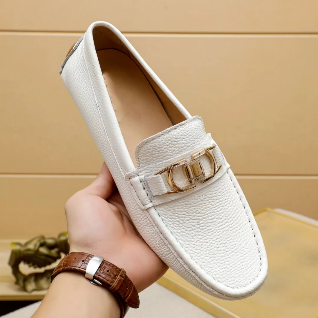 男鞋豆豆鞋男真皮手工男鞋软皮百搭套脚英伦一脚蹬懒人乐福鞋