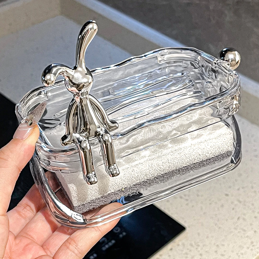 【佳立方】卫生间香皂盒带海绵沥水肥皂盒免打孔壁挂式卫生间高颜值