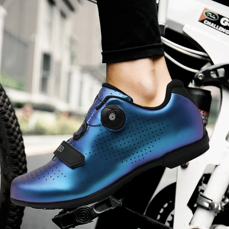 公路车无锁骑行鞋男女山地自行车鞋硬底休闲单车助力鞋