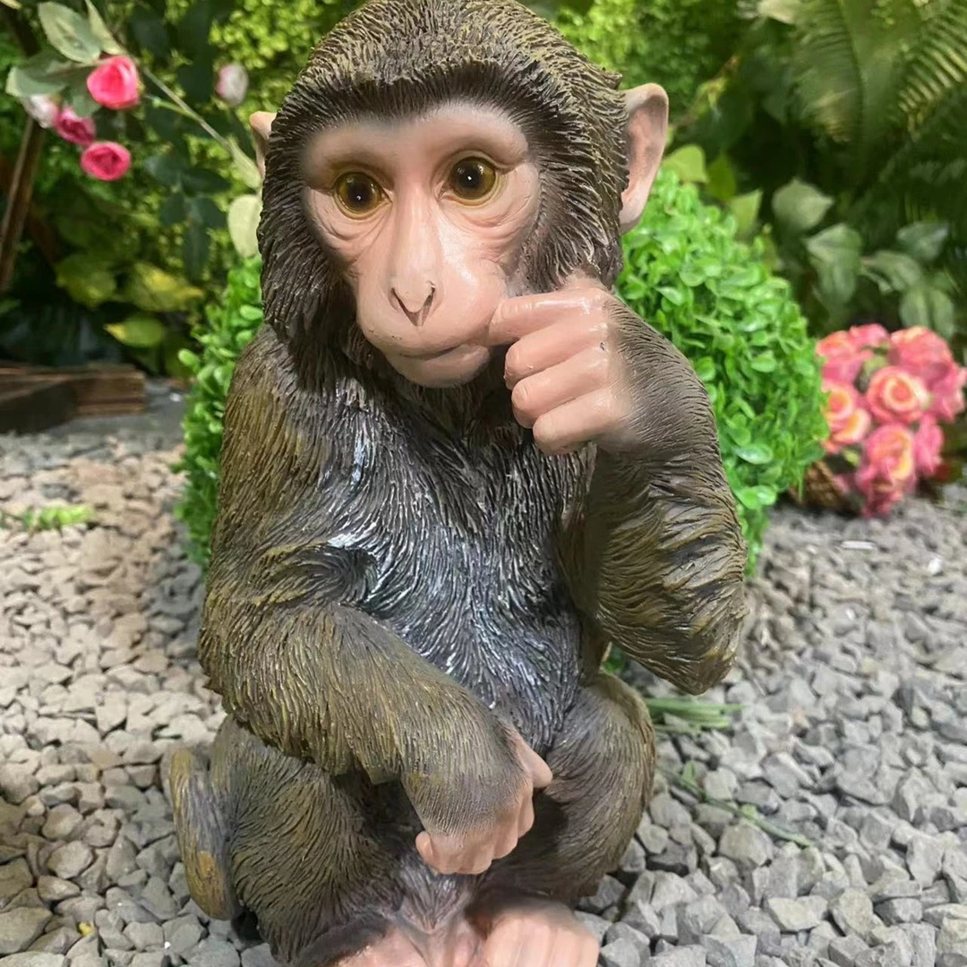猴子落地花园庭院摆件