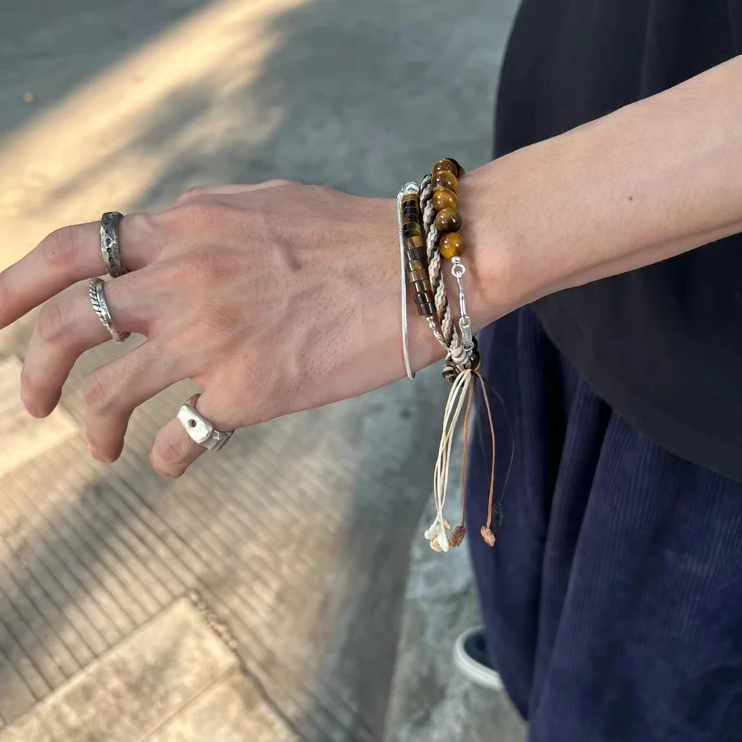 铜合金手链 【达人手链】梵 百搭复古小众简约个性男生手链