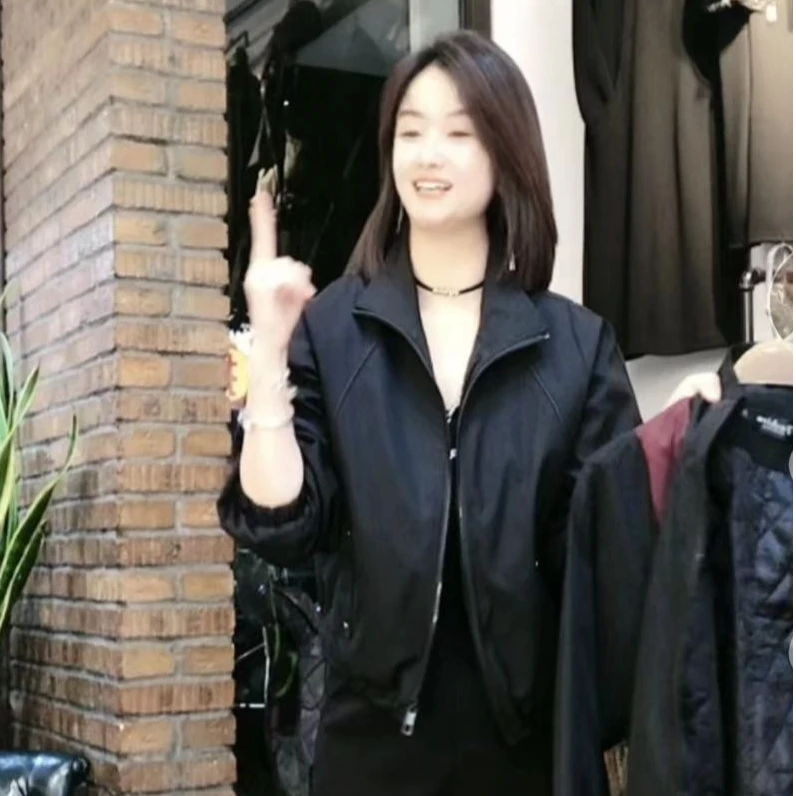 【太阳花】加棉外套303新款时尚百搭气质经典夹克外套