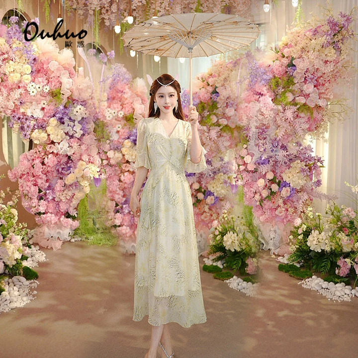 【现货福利】夏季时尚优雅碎花连衣裙轻奢小众高级感女装OHDRH06060