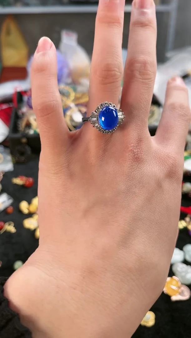 【闪购商品】蓝宝石戒指银S925镶嵌1