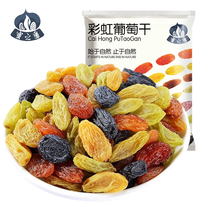 蜜之番新疆特产干果蜜饯彩虹葡萄干休闲零食煲粥甜品食材125*4袋