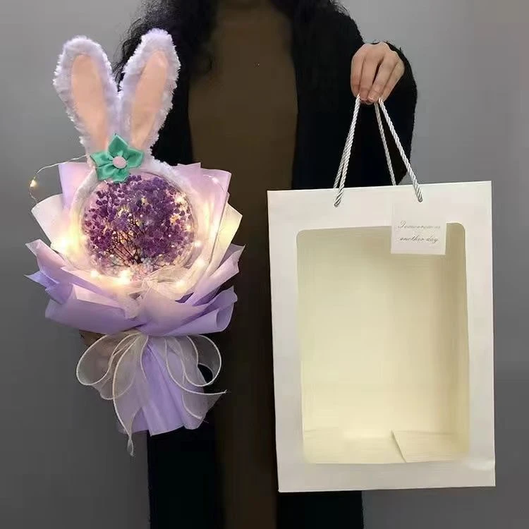 【维霓】星黛露兔耳朵满天星干花米奇花束送女朋友生日节日新年礼物