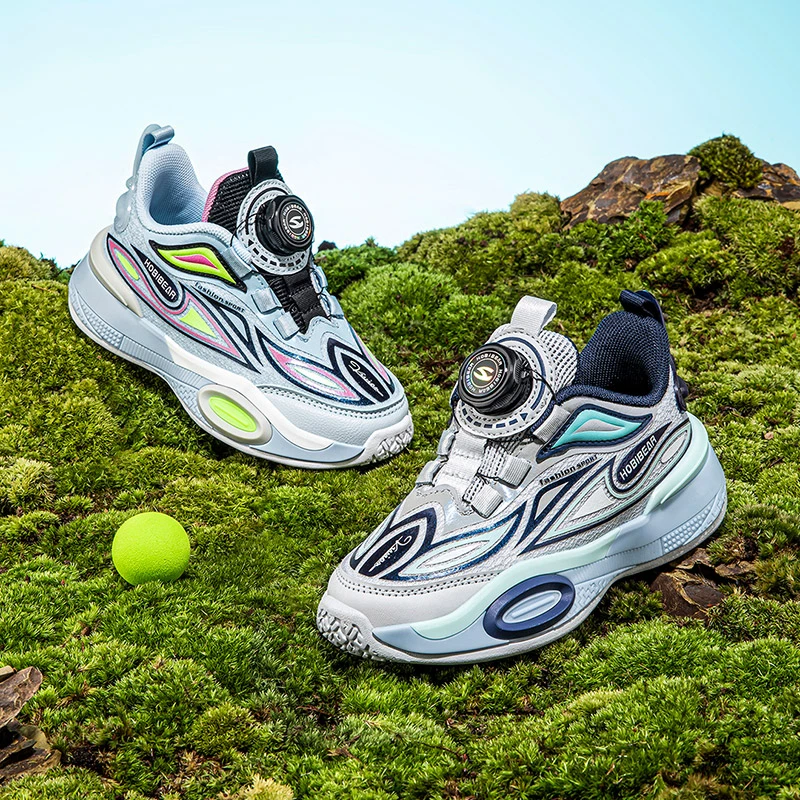 哈比熊GS8230男童网面儿童鞋中大童6-12岁防滑轻便休闲运动鞋