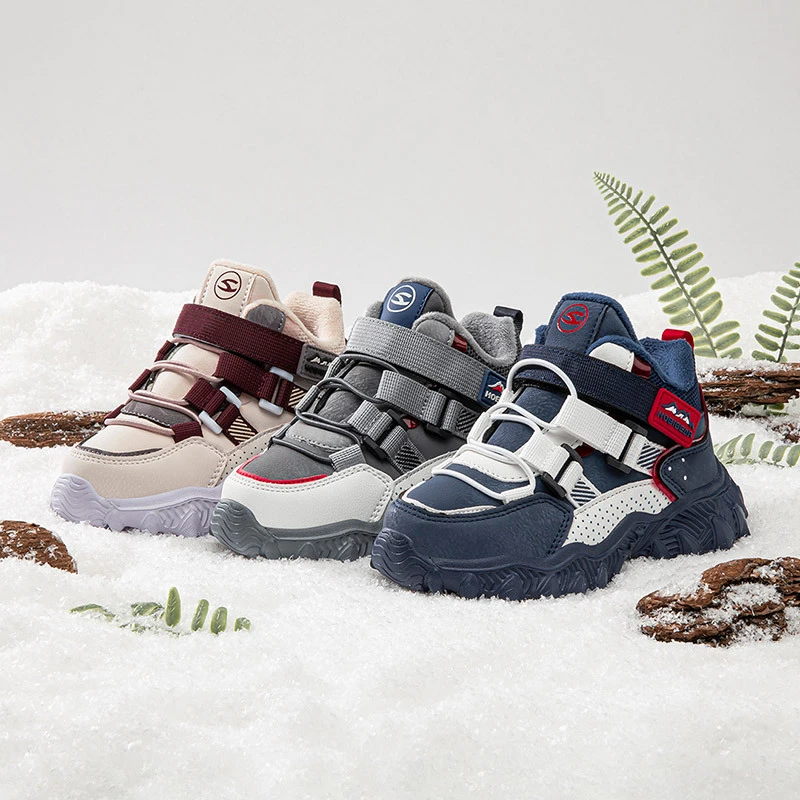 【哈比熊】二棉女童冬季加绒保暖革面儿童运动鞋27-38码E144351002