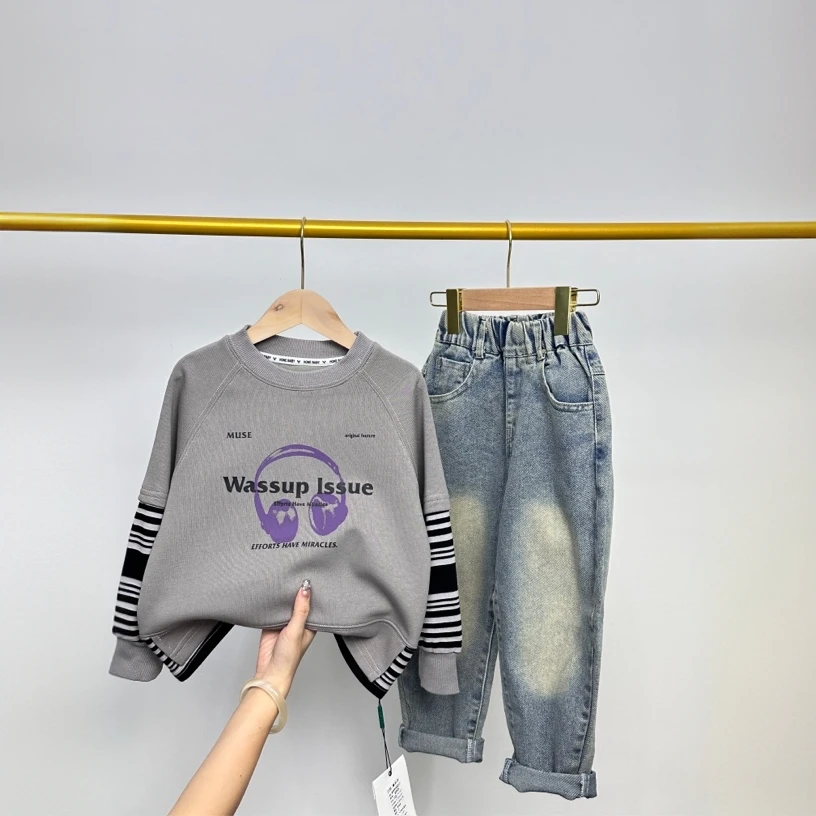 1688-39 童装男童卫衣春秋款儿童秋装上衣新款男孩秋季长袖t恤