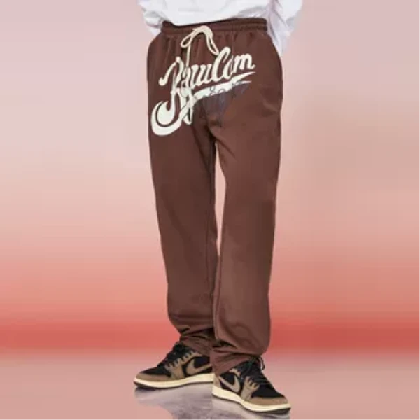 Romance no fade秋季美式复古涂鸦字体卫裤潮牌直筒宽松运动裤