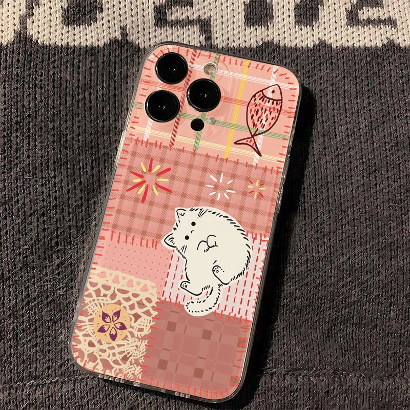 可爱猫猫苹果小米华为iPhone15/14promax手机壳13太空12软壳11/xs