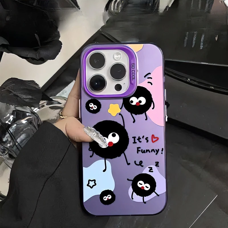 涂鸦煤球苹果15手机壳iPhone14Promax潮牌保护套13全包防摔创意12