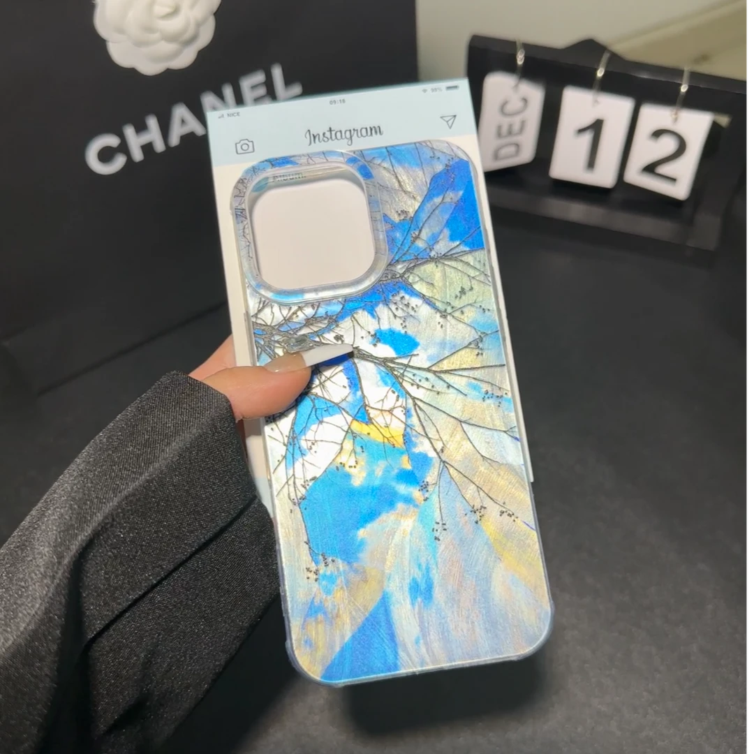 枯木逢秋适用苹果16手机壳华为iPhone15/14小米oppo/vivo创意大孔