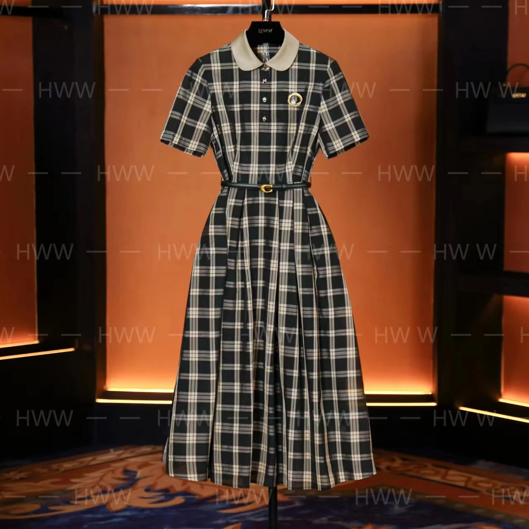 轻奢设计师女士气质修身时尚大气收腰连衣裙HZ159