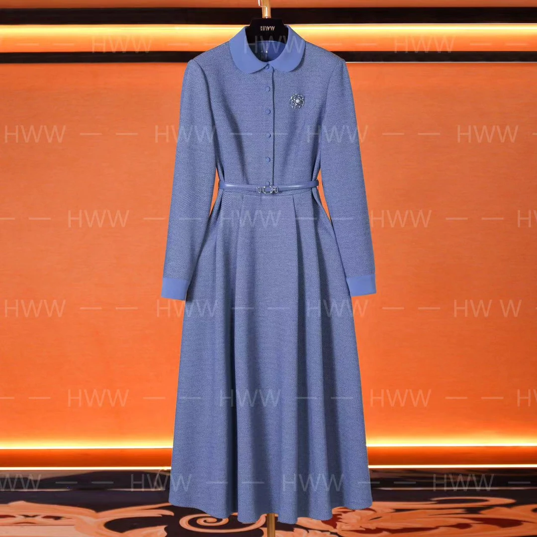 轻奢设计师女装连衣裙优雅气质修身时尚收腰连衣裙DHZHJ404334