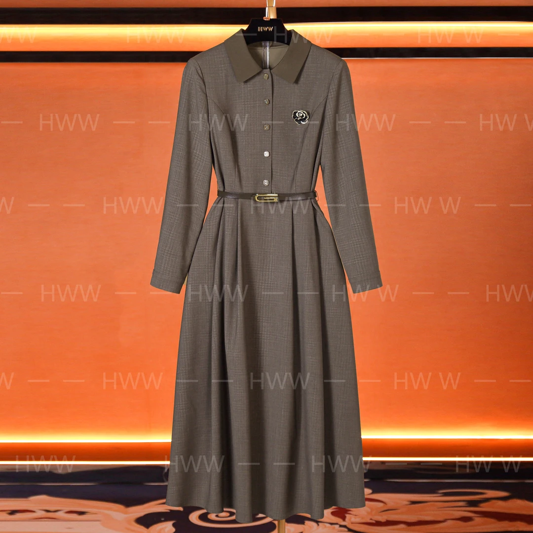 轻奢设计师女装连衣裙优雅气质修身时尚收腰连衣裙DHZZR403966