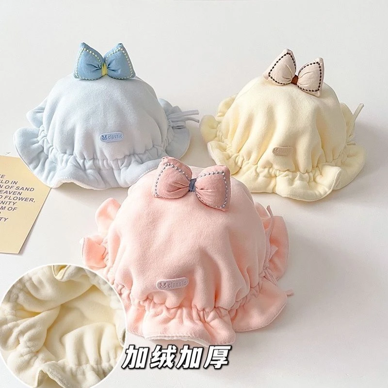婴儿帽子秋冬季纯棉可爱超萌婴幼儿初生宝宝渔夫帽新生儿胎帽加绒