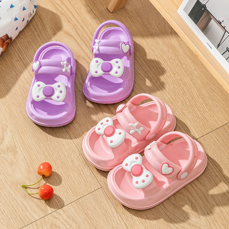 EVA儿童凉拖鞋夏新款女童公主鞋软底防滑室内外沙滩鞋宝宝洞洞鞋