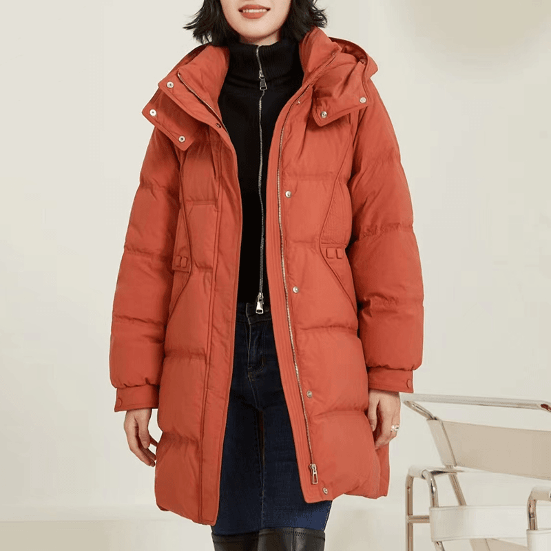 定制不支持7天无理由退货！281 羽绒服女中长款90白鸭绒时尚外套