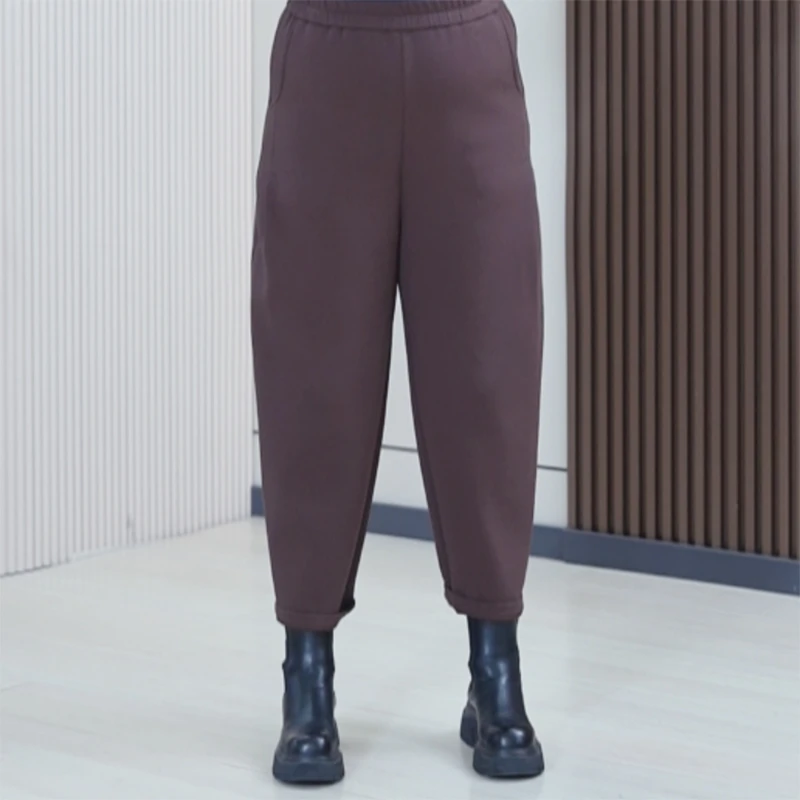 液态棉直筒哈伦裤显瘦百搭大码秋季新款时尚弹力柔软休闲裤子女