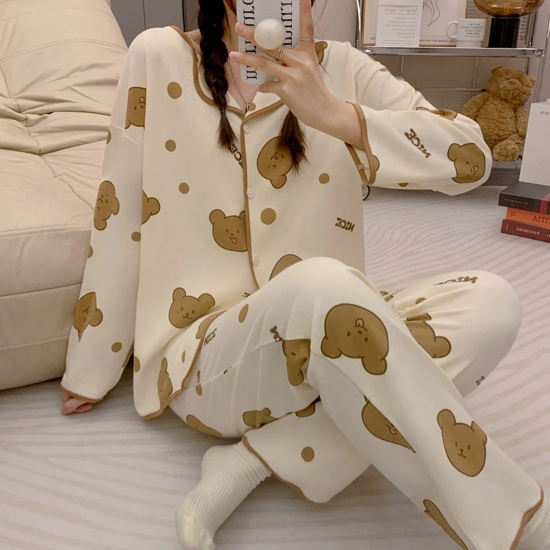 【运费险粉丝团专享价】睡衣女长袖春秋网红ins风卡通家居服套装