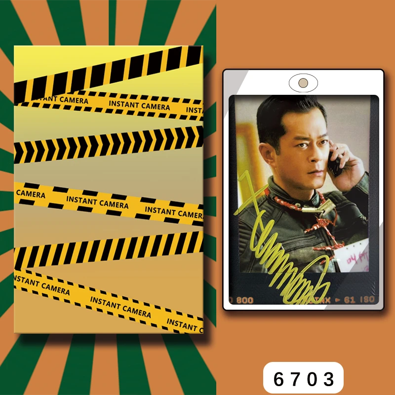 D6703【古天乐】 正品拍立得照片 黑金