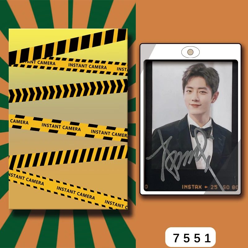 D7551【肖战】 正品拍立得照片 黑金