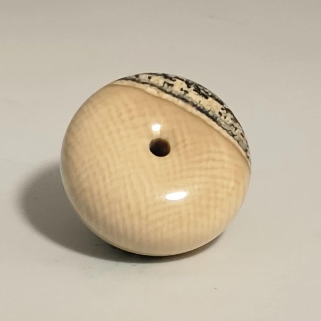 猛犸牙蓝眼平安扣21*12mm假一罚四W4280