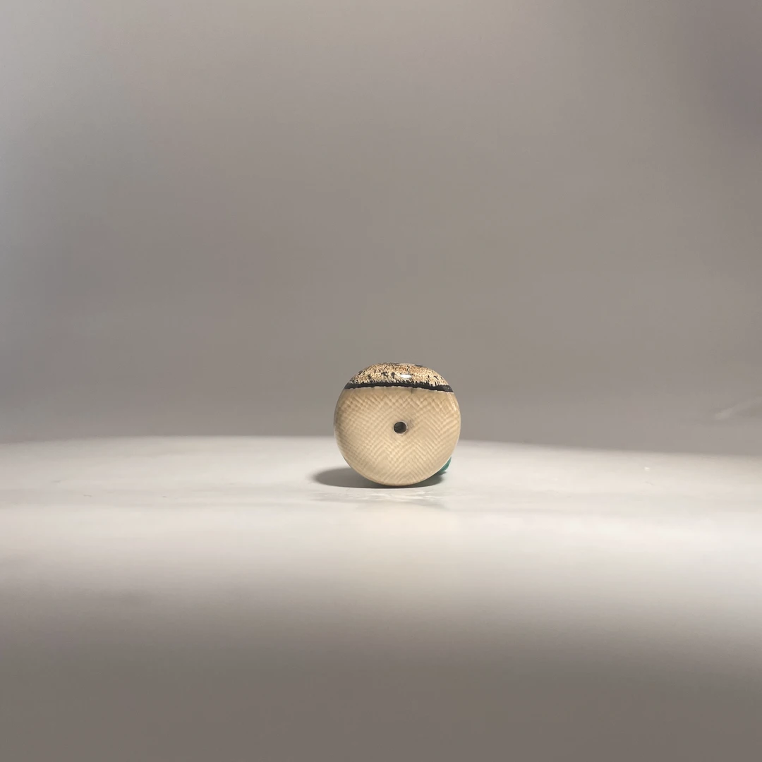 猛犸牙蓝皮平安扣22*11mm假一罚四W3257