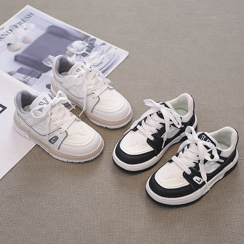 儿童潮牌童鞋2024新款女童低帮街舞鞋子嘻哈男童防滑板鞋