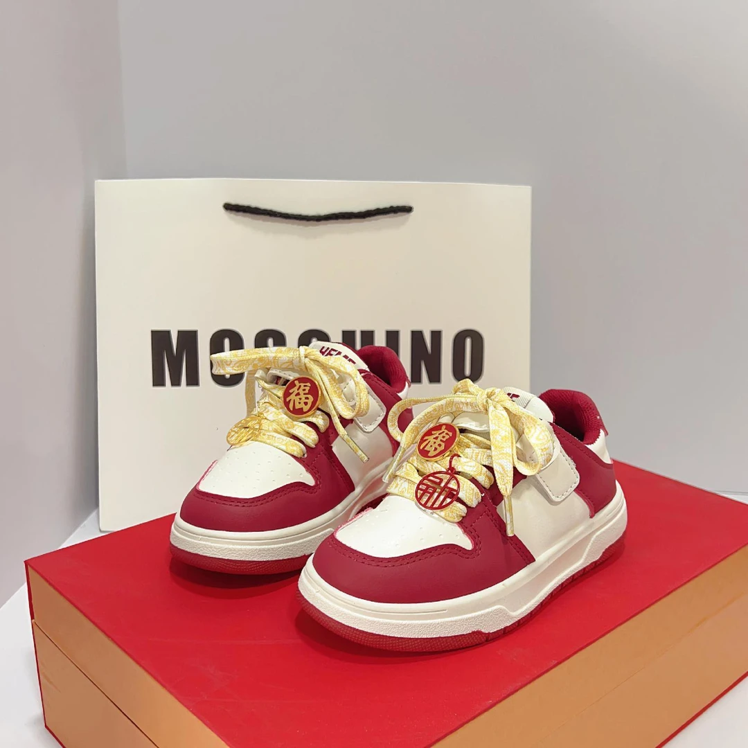 【一家童鞋铺】男女童舒适百搭板鞋时尚舒适防滑福气多多新款童鞋