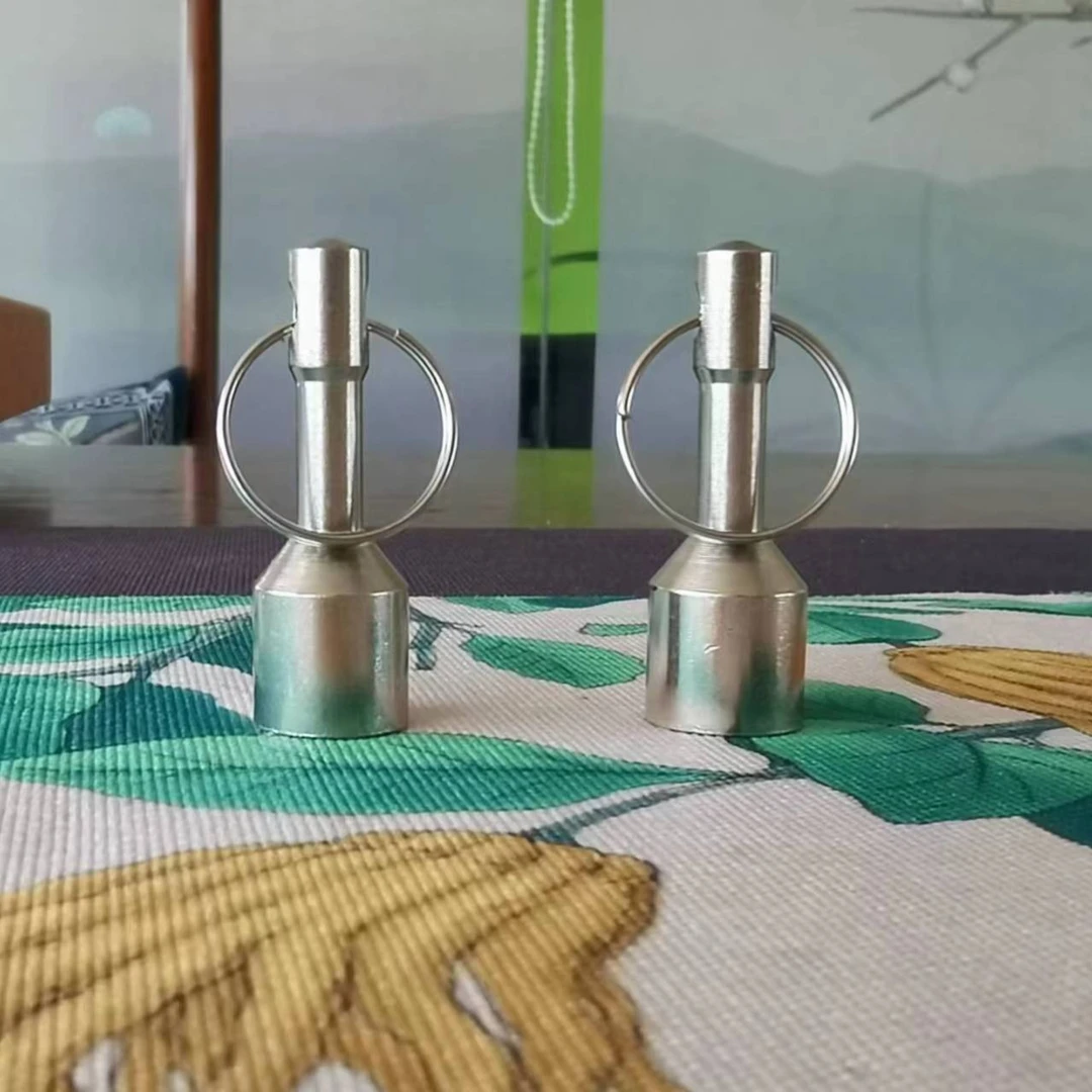 不锈钢鉴定器强磁钥匙扣磁性吊坠吸铁石砝码便携小磁铁检验器耐磨