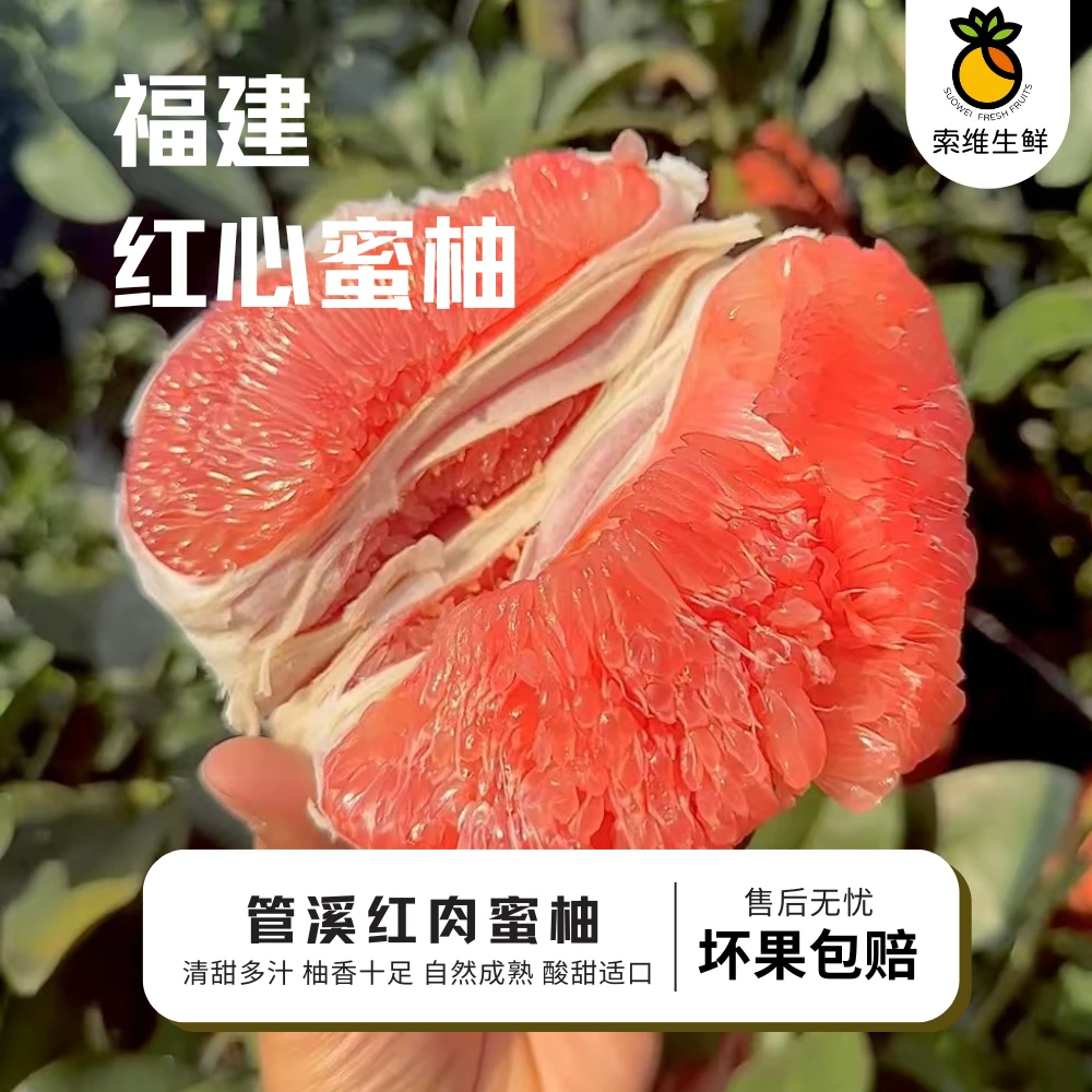 福建红心柚管溪蜜柚红肉蜜柚新鲜水果老树当季水果