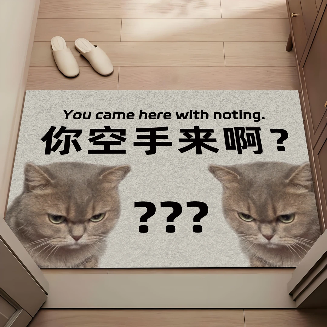 【耐磨丝圈地垫】创意搞笑文字地垫你空手来啊入户门玄关耐脏耐磨垫
