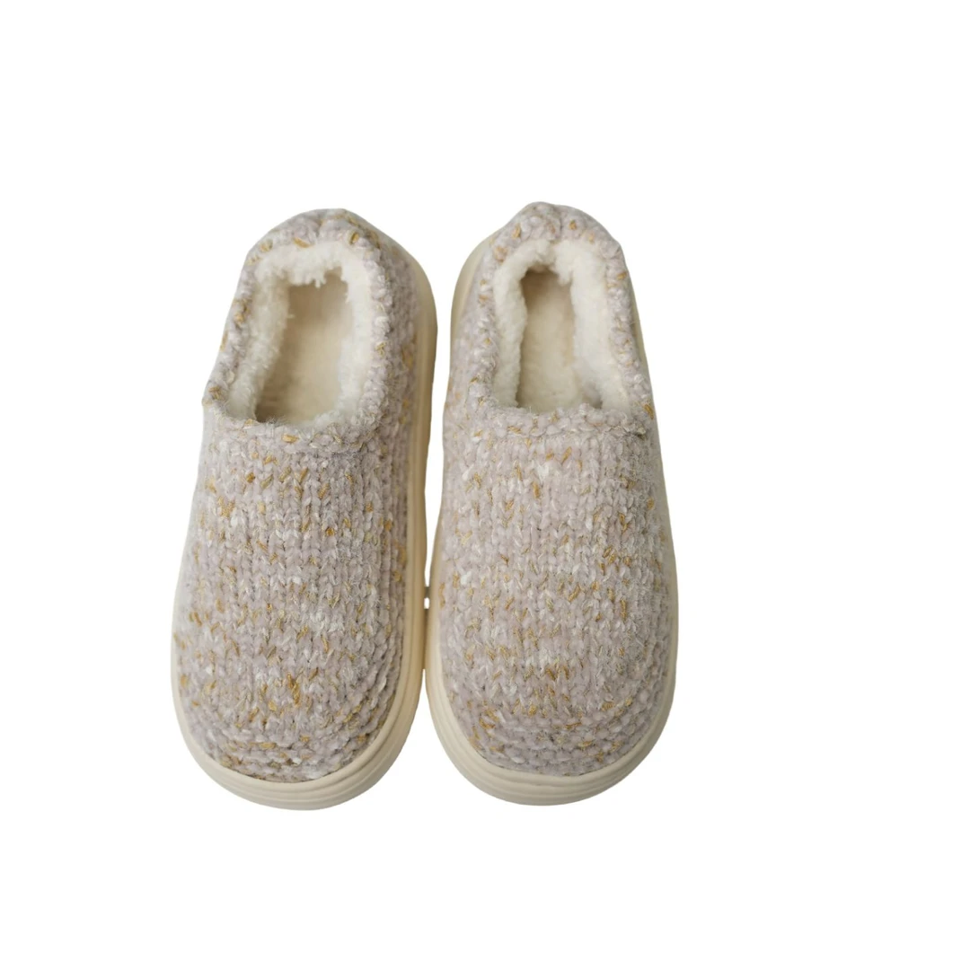 亨美意居家时尚雪地靴针织点结纱款