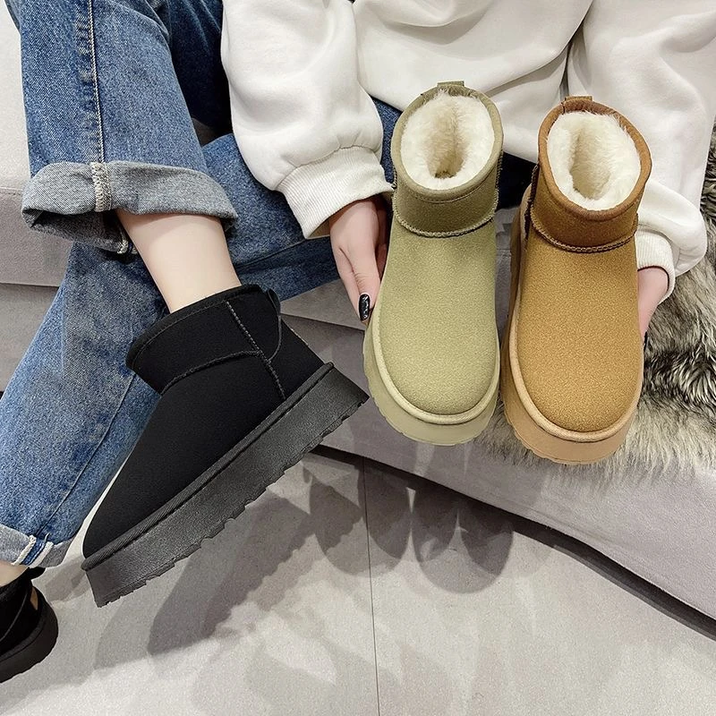 雪地靴2三色女款新疆包邮保暖加绒加厚冬季时尚百搭网红爆款