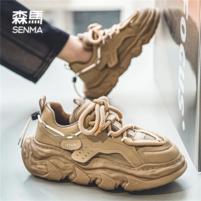 森马爆款男鞋百搭时尚运动透气休闲松糕底ins小众老爹潮鞋