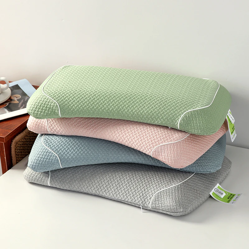 2024新款冰丝零压力慕斯枕头柔软记忆棉家用宿舍护颈椎儿童学生枕