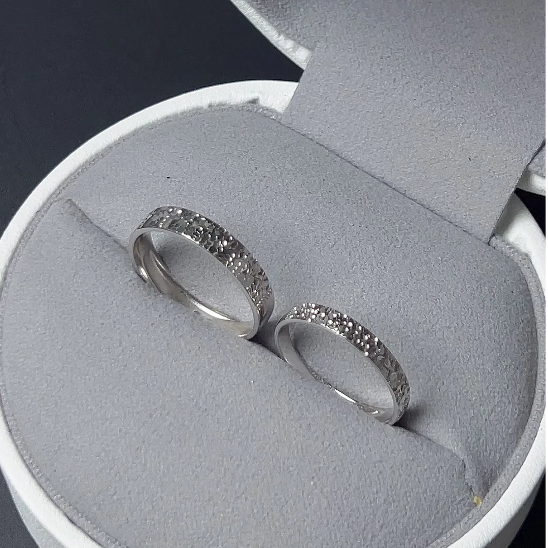 925银戒指 【碎碎平安】S925银情侣对戒 碎碎常相伴 白首不分离