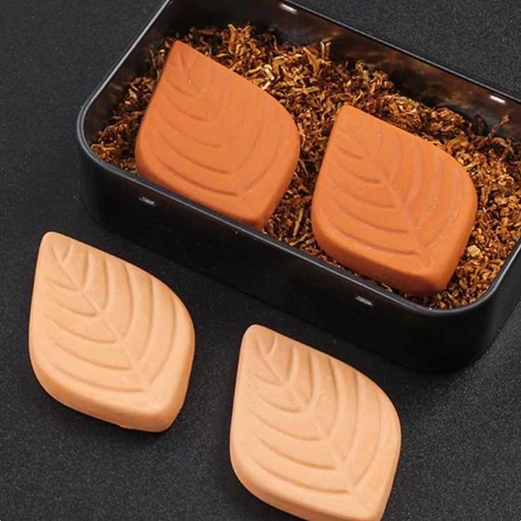 天然陶土好看叶子形状保湿循环使用保湿片雪茄保湿片