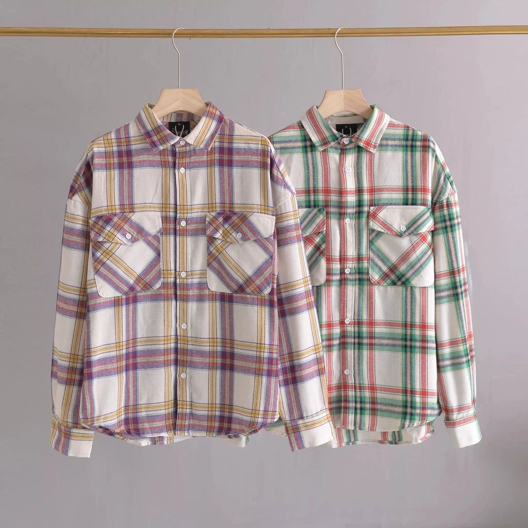 【emoji】-男女同款中性长袖衬衫（后背图案可拆卸）