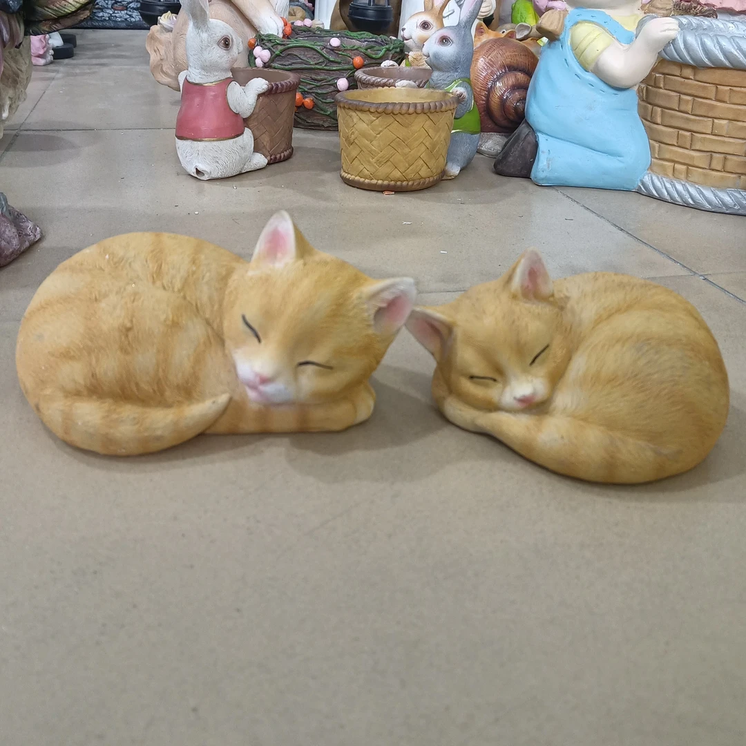 宇丰园艺可爱小睡猫花园创意动物摆件